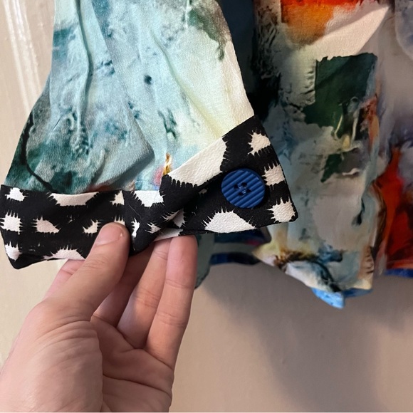 🏷️🎉🆕 • abstract multicolor polka dot watercolor tunic top - Picture 13 of 17